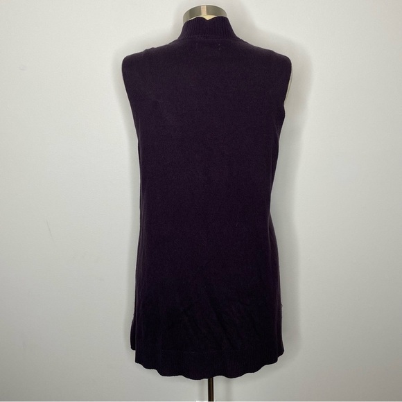 Croft and Barrow Purple Sweater Vest Cardigan - Picture 2 of 7